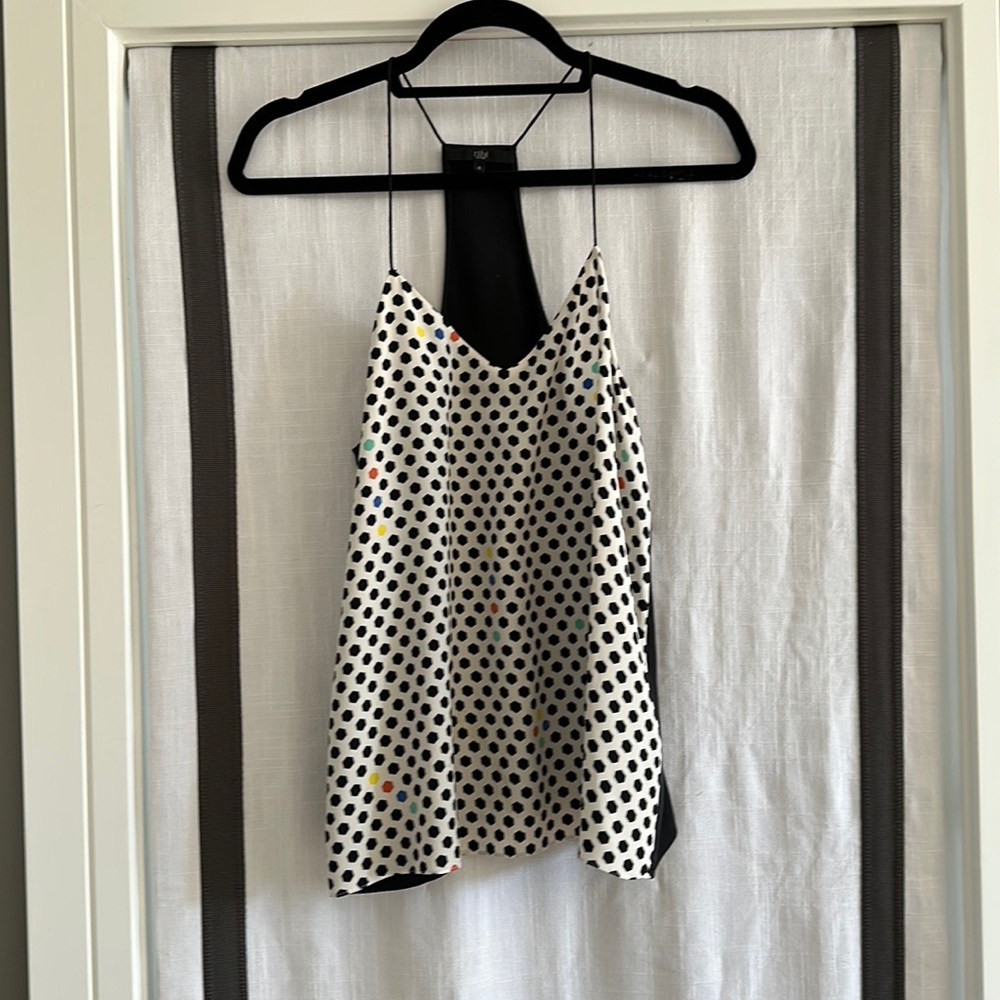 Tibi racer back silk camisole